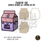 Boys Tears Milk Carton shaker set acrylic blanks