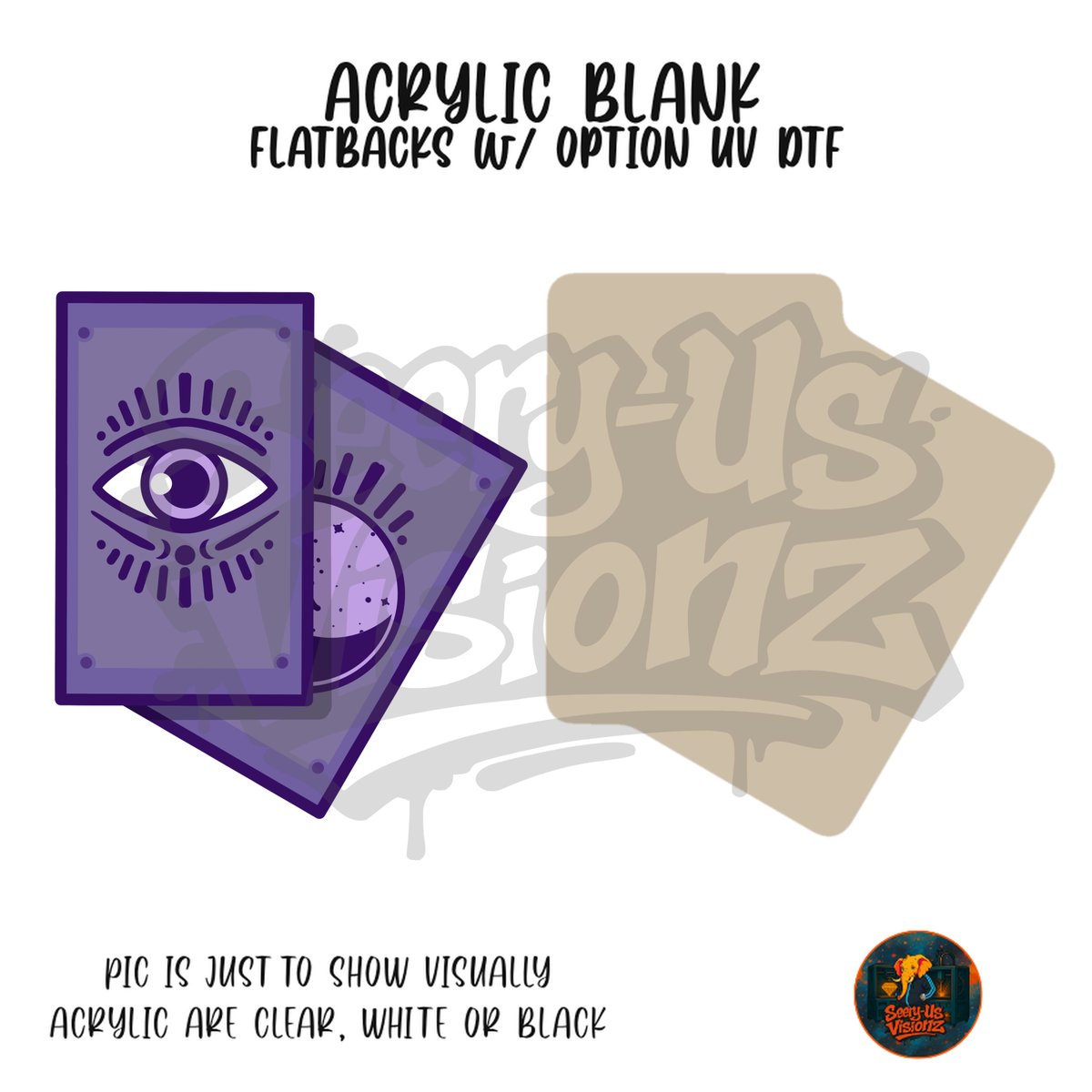 All-Seeing Eye Tarot acrylic blank, Acrylic & UV DTF Print