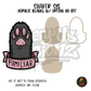 Familiar Black Cat Paw shaker set acrylic blanks