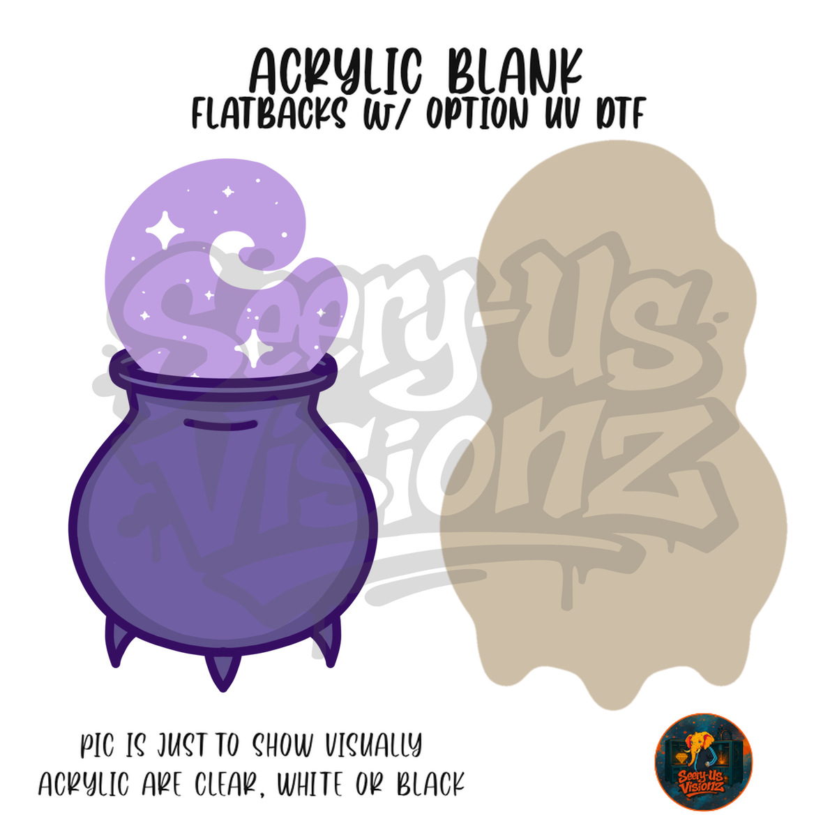 Purple Bubbling Cauldron acrylic blank, Acrylic & UV DTF Print