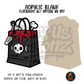 Happy B-Day Skull Bag acrylic blank, Acrylic & UV DTF Print
