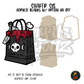 Happy B-Day Skull Bag shaker set acrylic blanks