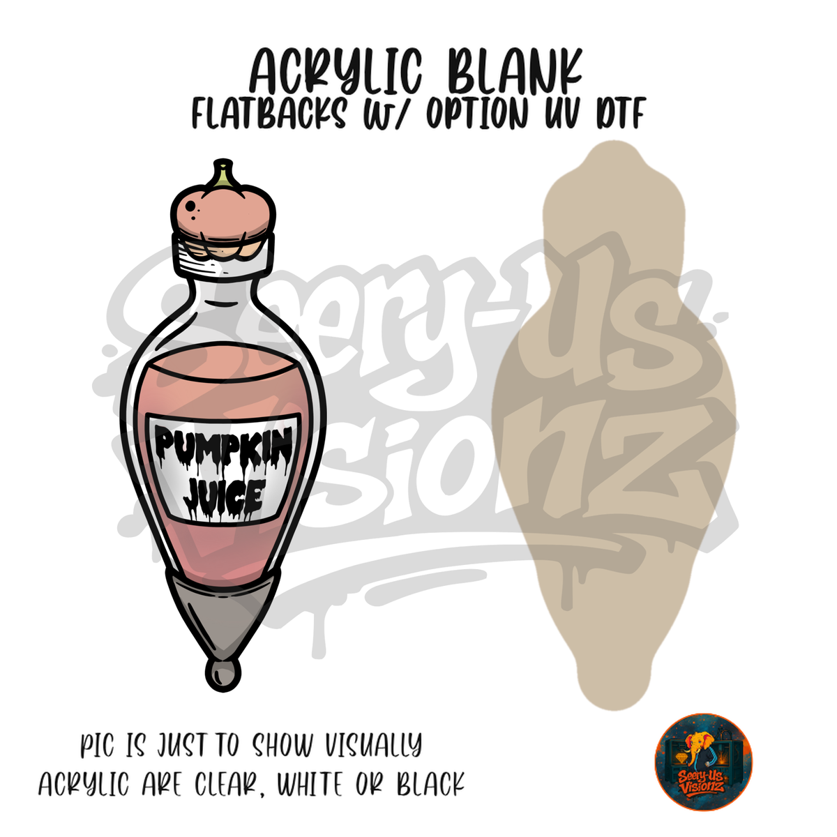 Pumpkin Juice Potion acrylic blank, Acrylic & UV DTF Print
