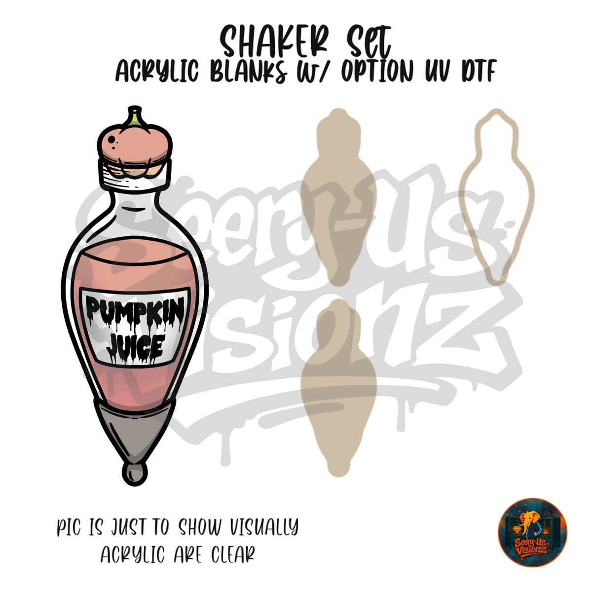 Pumpkin Juice Potion shaker set acrylic blanks