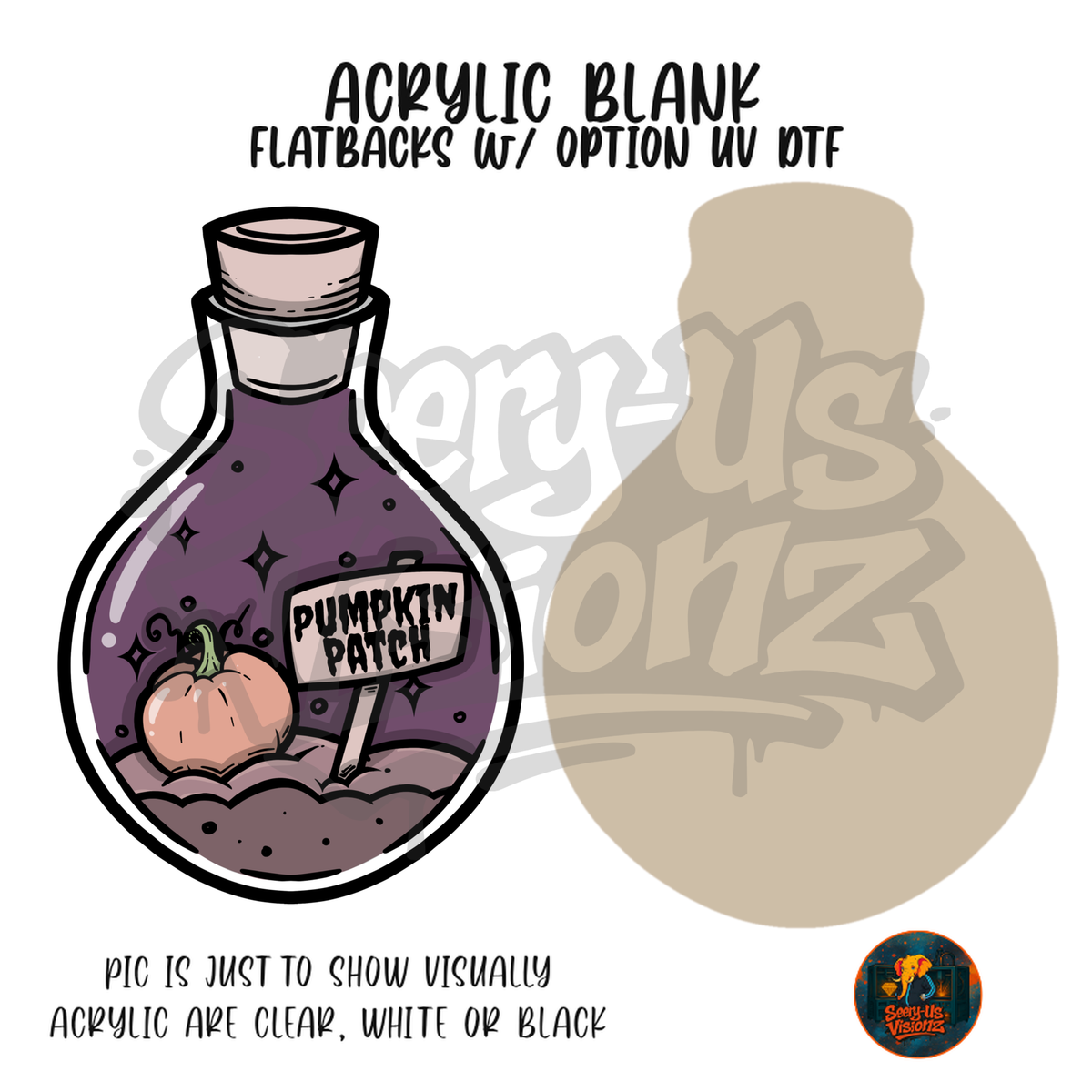 Pumpkin Patch Potion acrylic blank, Acrylic & UV DTF Print