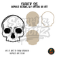 Classic White Skull shaker set acrylic blanks