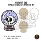 Merry Christmas Skull Globe shaker set acrylic blanks