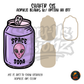 Space Soda Alien Can shaker set acrylic blanks
