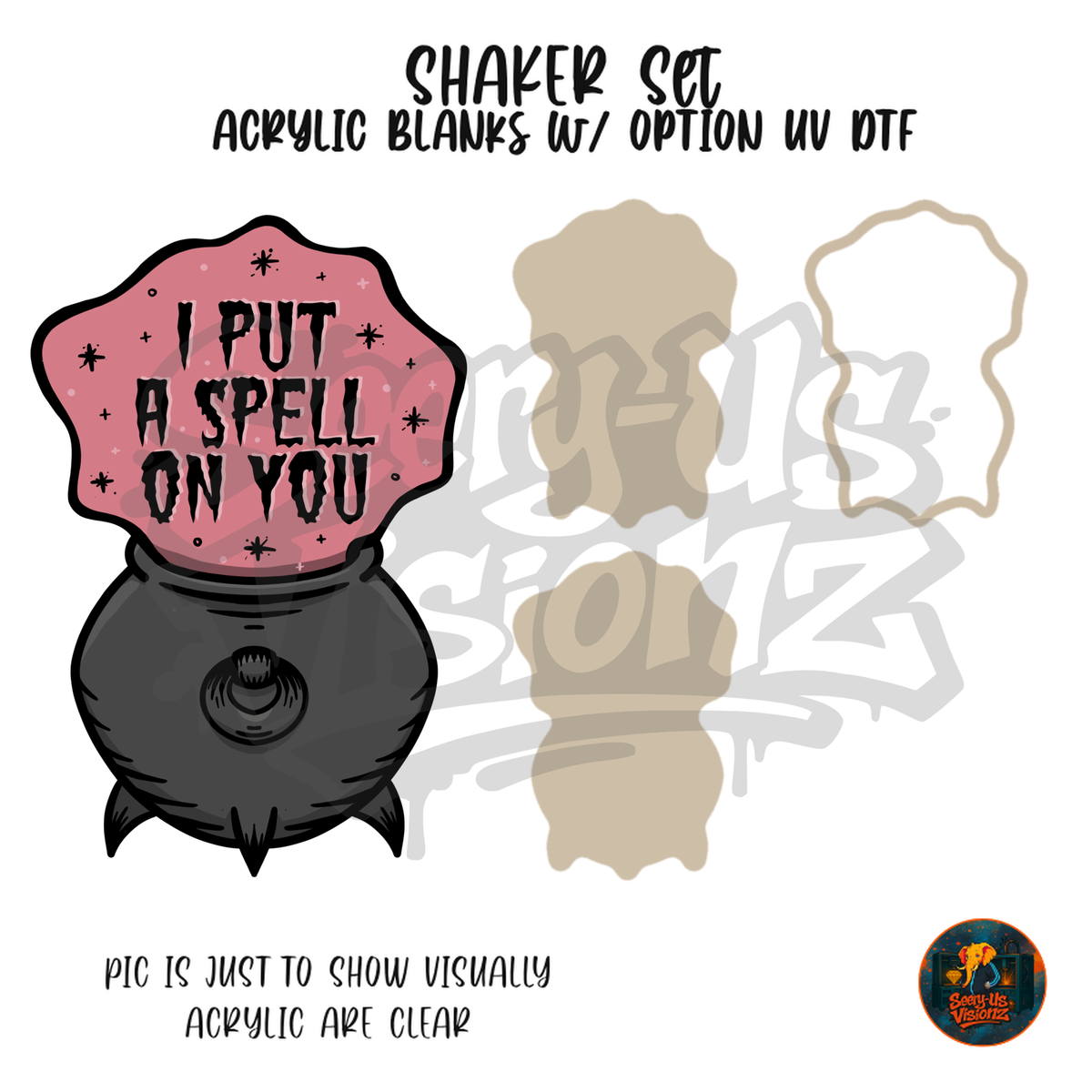 Spell On You Cauldron shaker set acrylic blanks