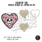 Fuzzy Pink Skull Heart shaker set acrylic blanks