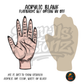 Palmistry Hand acrylic blank, Acrylic & UV DTF Print