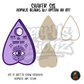 Purple Eye Planchette shaker set acrylic blanks