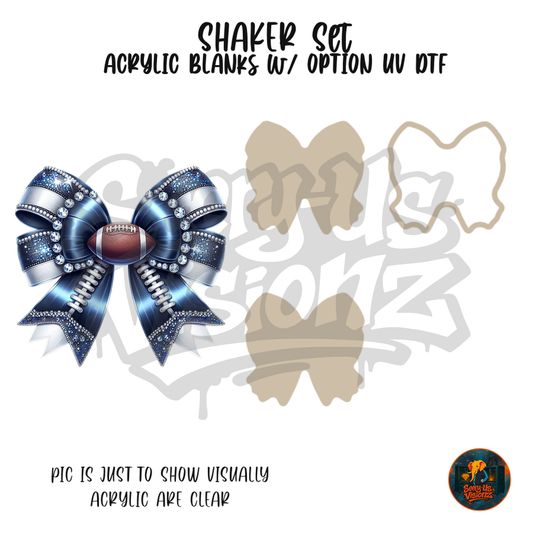 Navy Star Bow shaker set acrylic blanks