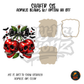 Batty Cherry Skull Bow shaker set acrylic blanks