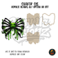 Slime Skull Striped Bow shaker set acrylic blanks