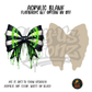 Green Drip Striped Bow acrylic blank, Acrylic & UV DTF Print