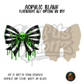 Toxic Skull Stripe Bow acrylic blank, Acrylic & UV DTF Print