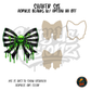 Toxic Skull Stripe Bow shaker set acrylic blanks