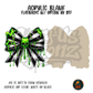 Oozing Slime Stripe Bow acrylic blank, Acrylic & UV DTF Print