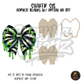 Skull Print Striped Bow shaker set acrylic blanks