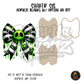 Neon Skull Drip Bow shaker set acrylic blanks