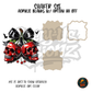 Glossy Skull Cherries Bow shaker set acrylic blanks