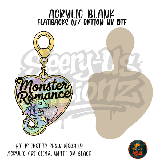 Monster Romance Charm acrylic blank, Acrylic & UV DTF Print