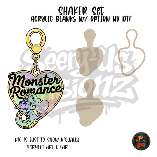Monster Romance Charm shaker set acrylic blanks