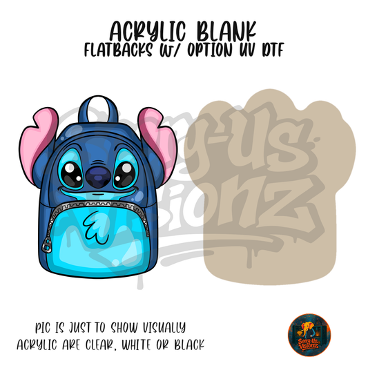 Alien Backpack acrylic blank, Acrylic & UV DTF Print
