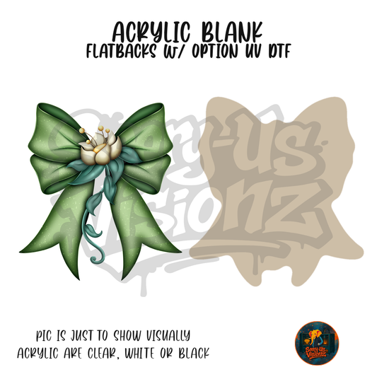 Bayou Blossom Bow acrylic blank, Acrylic & UV DTF Print