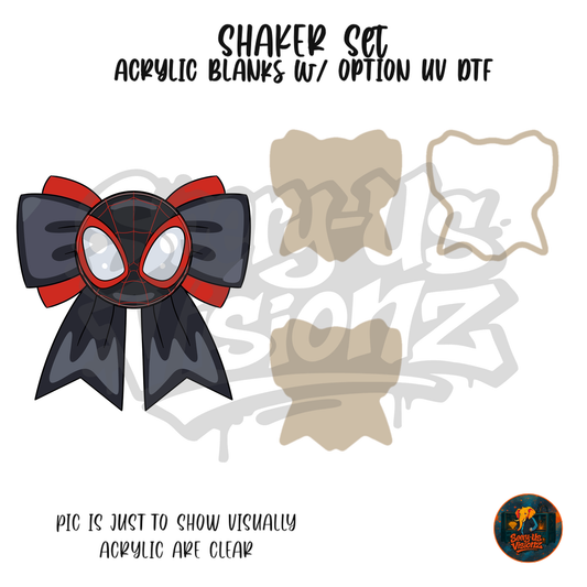 Black Spider Hero Bow shaker set acrylic blanks