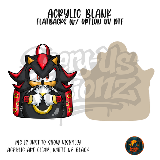Dark Speed Hedgehog Pack acrylic blank, Acrylic & UV DTF Print