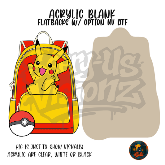Electric Buddy Backpack acrylic blank, Acrylic & UV DTF Print