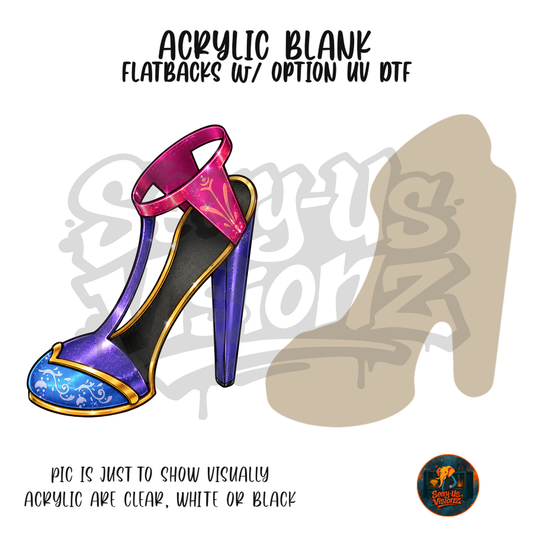 Fantasy Heel 2 acrylic blank, Acrylic & UV DTF Print