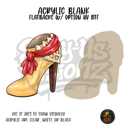 Fantasy Heel 3 acrylic blank, Acrylic & UV DTF Print