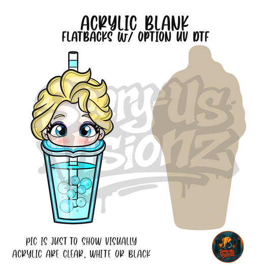 Ice Braid Tumbler Girl acrylic blank, Acrylic & UV DTF Print