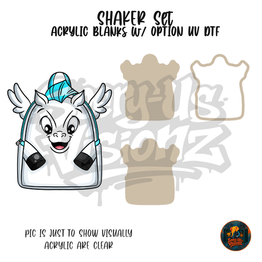 Lucky White Pegasus Pack shaker set acrylic blanks