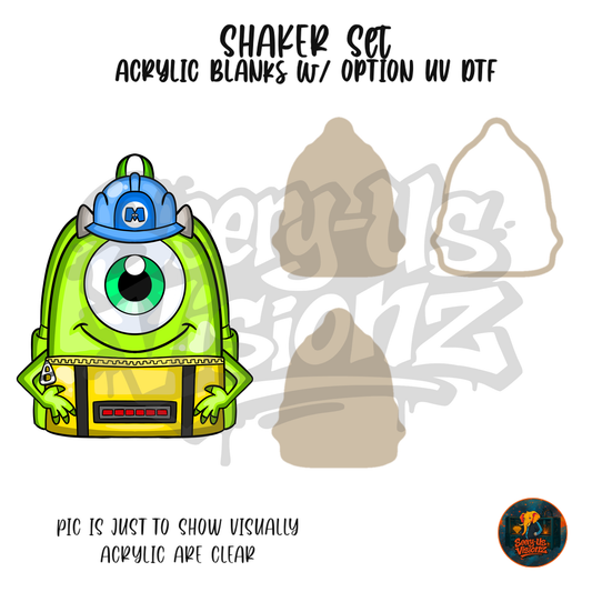 One Eye Monster Backpack shaker set acrylic blanks