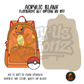 Orange Buddy Backpack acrylic blank, Acrylic & UV DTF Print