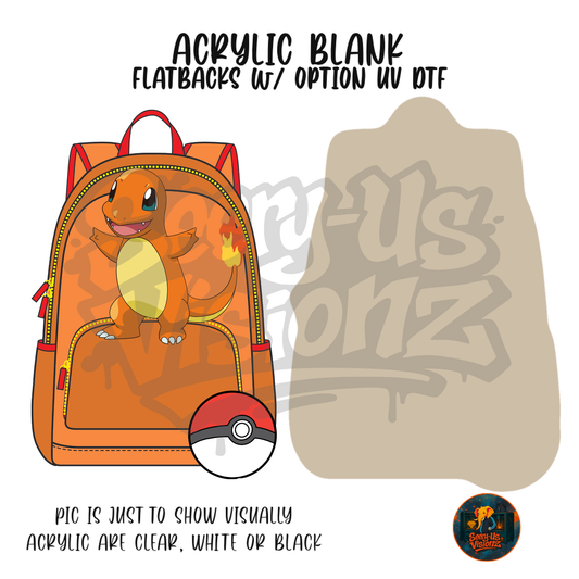 Orange Buddy Backpack acrylic blank, Acrylic & UV DTF Print