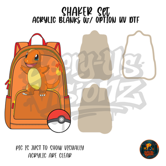 Orange Buddy Backpack shaker set acrylic blanks