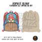 Pirate Straw Hat Backpack acrylic blank, Acrylic & UV DTF Print