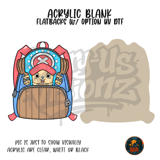 Pirate Straw Hat Backpack acrylic blank, Acrylic & UV DTF Print