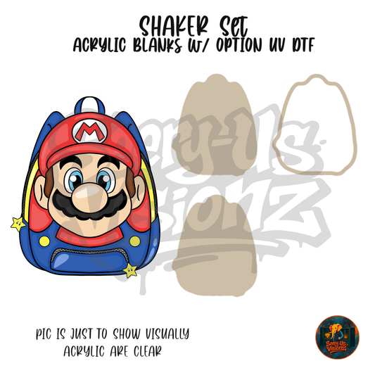 Plumber Hero Backpack shaker set acrylic blanks