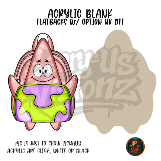 Silly Starfish Snack Pack acrylic blank, Acrylic & UV DTF Print