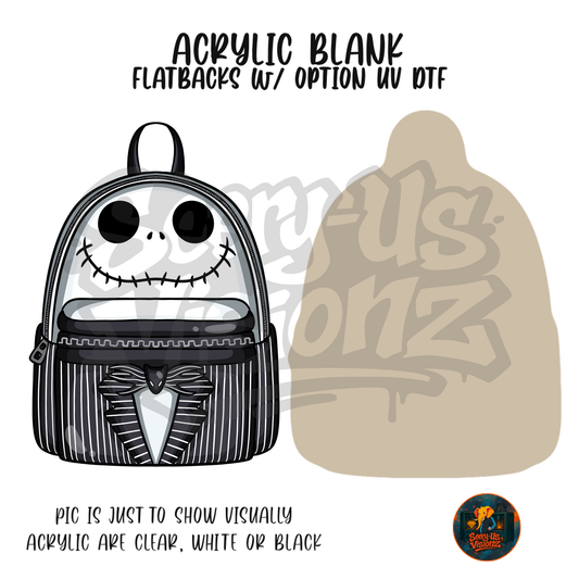 Skeleton Backpack acrylic blank, Acrylic & UV DTF Print