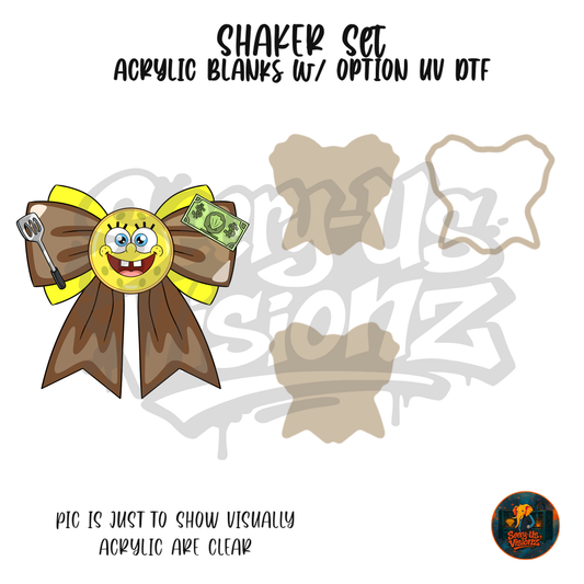 Sponge Friend Bow shaker set acrylic blanks