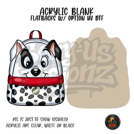 Spotted Puppy Backpack acrylic blank, Acrylic & UV DTF Print