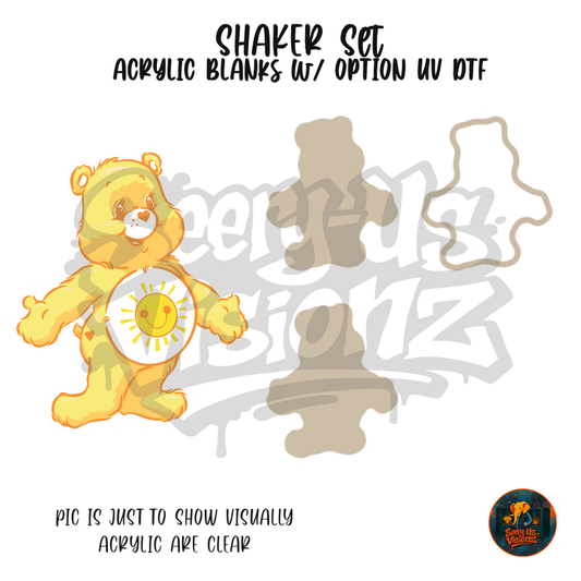 Sunshine Yellow Bear shaker set acrylic blanks