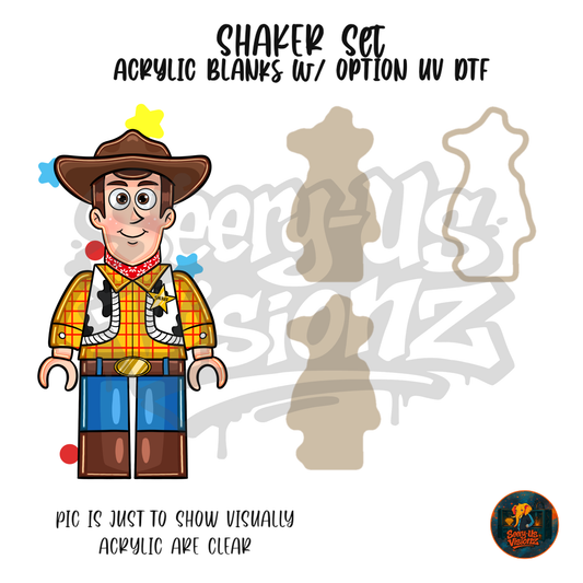 Toy Cowboy Buddy shaker set acrylic blanks